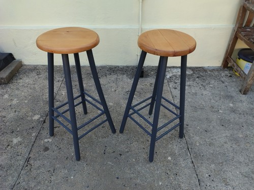 Pair beautiful solid teak - pair, &