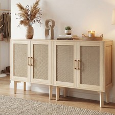 ↑Buffet Cabinet With Rattan