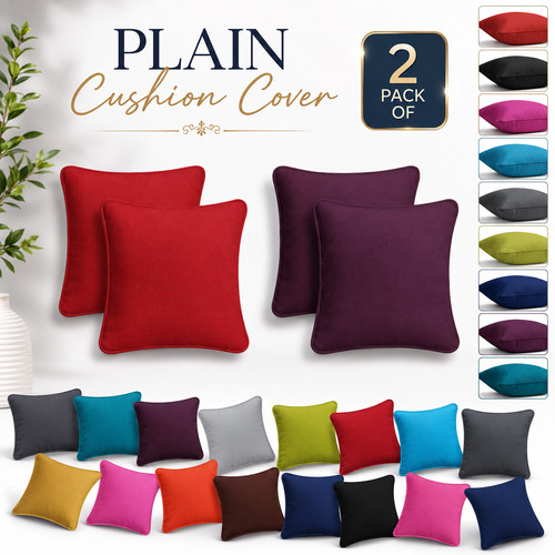 Cushion covers pack plain - pack, 2