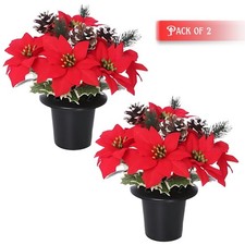 Christmas Grave Flower Pot