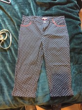 Black And White Polkadot Capri