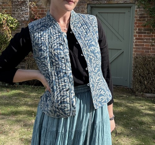 Vintage size blue boho - 6-10,
