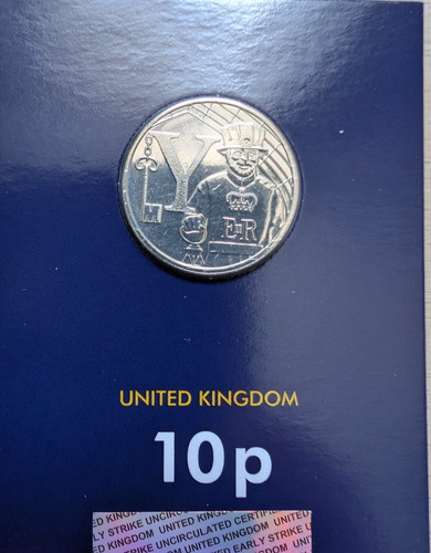 2018 10p coin - 10p, 'y'