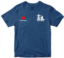 Remembrance Day Lest We Forget T-shirt Poppy Flower British Armed Forces War