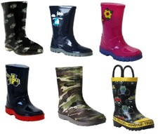 KIDS INFANTS UNISEX RAIN WATERPROOF CHILDREN'S CAMO WINTER NURSERY WELLIES BOOTS