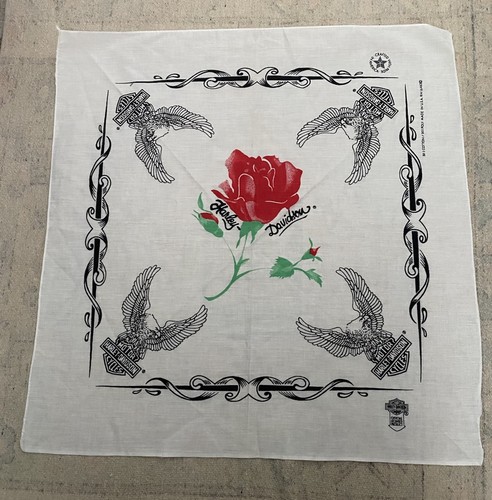 Harley davidson bandana white - davidson,
