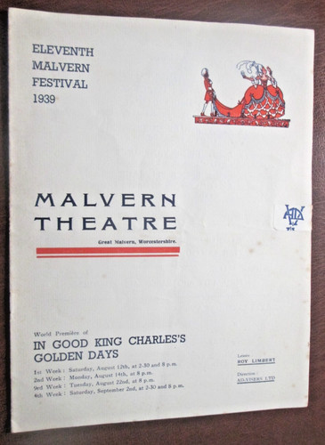 1939 malvern festival theatre - 1939,