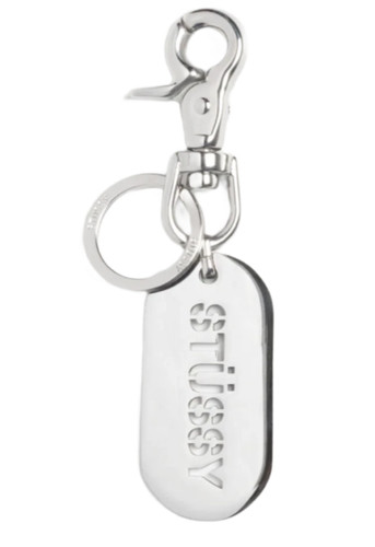 Stussy metal tag keychain - stussy,