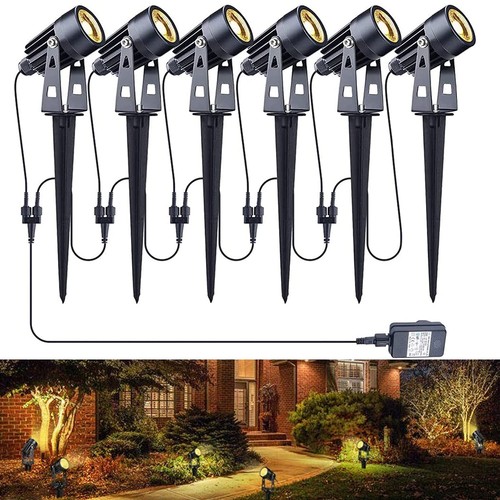 6pcs led garden spike lights - garden,