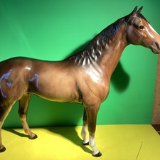 Beswick 12” Horse Ceramic Figurine Vintage Larger Model Horse Collectable Rare