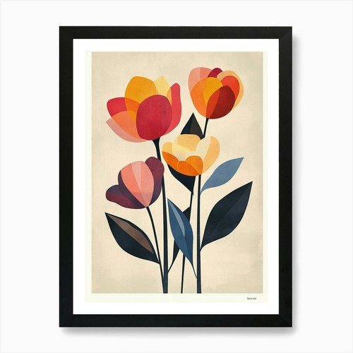 Tulips art print framed wall - tulips,