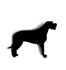 Irish Wolf Hound Dog Brooch Badge Pin Scarf Fastener Gift In Black Acrylic