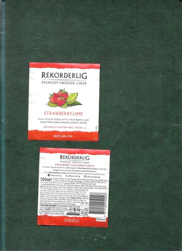 Cider label rekorderlig - cider,