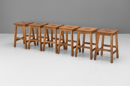 Set six lab stools - set,