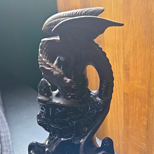 Black dragon back - dragon, incense
