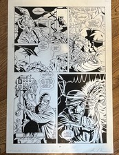 Dr. Giggles Dark Horse Comics - Original art comic page Signed by Artist 1992
