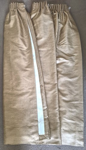 Gold curtains panels lined - 3,