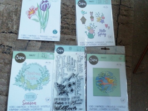 Sizzix die and stamp bundle - and,