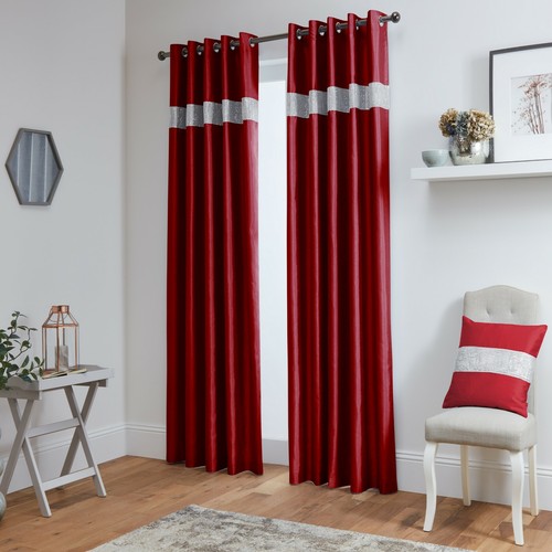 Diamante curtains pair - curtains,