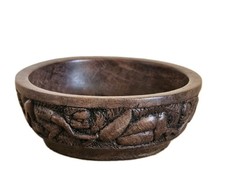 Hand Carved Wooden Bowl Figure