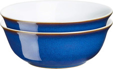 Denby - Imperial Blue Cereal Bowls Set of 2 - Dishwasher Microwave Safe Crockery