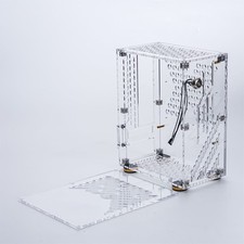 Mini ITX Case 4.3L Clear Acrylic Panel 360° Cooling Cushioning Foot Pads Mini PC