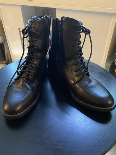 Ladies leather black boots - tu,