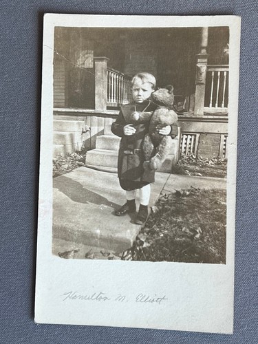 Rppc young boy with large - rppc,,
