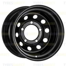 x4 16x10 BLACK GOJO'S DEEP DISH MODULAR STEEL WHEELS 5x165.1 ET-32 LR DEFENDER