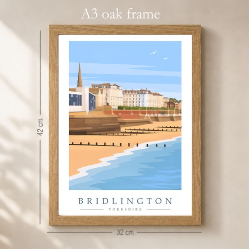 Bridlington beach and steeple - beach,