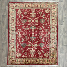 278 x 218cm Vintage Handmade Afghan Carpet Ziegler Traditional Oriental Wool Rug