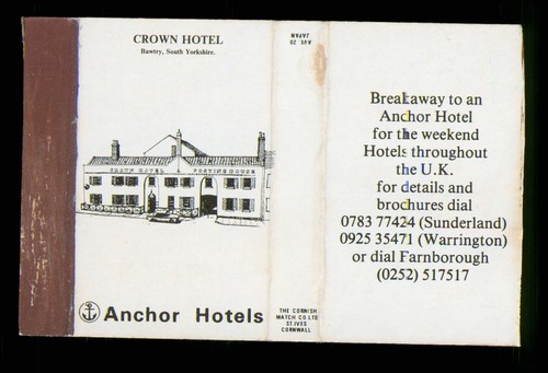 Matchbox anchor hotels - matchbox,