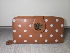 LYDC London Tan/Brown Spot Polka Dot Bi-Fold Purse Wallet