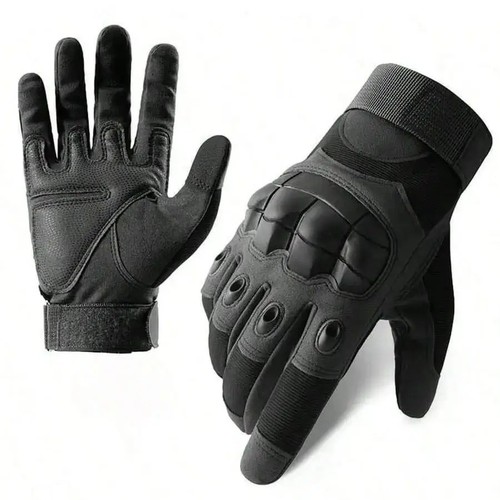Leather motorbike gloves - leather,