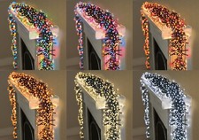 480 720 960 Cluster Lights Premier Warm White Rainbow Multicolour Vintage Gold