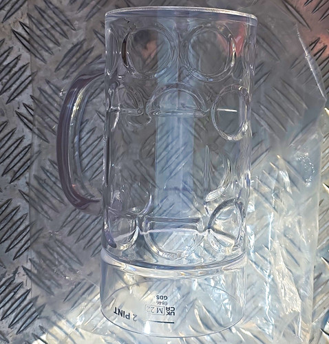 Pint clear plastic dimpled - pint,