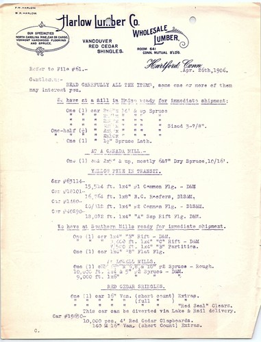 1906 harlow lumber - harlow,