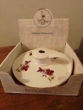 VINTAGE CERAMIC TABLE LAMP Holkham Pottery Wee Willie Winkie Pansy Design