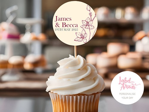 Personalised cup cake pick - personalised,