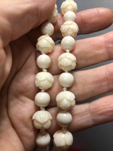 Vintage synthetic coral lotus - synthetic,