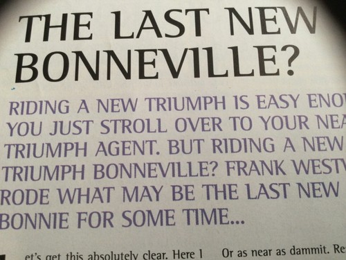 Triumph last bonneville made - last,