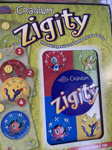 Cranium ziggity party card - ziggity,