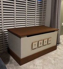 Handmade wooden toy box with - handmade,