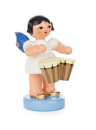Angel standing with bongo - with,
