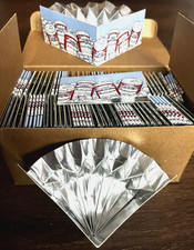 88~Vtg Portable Disposable Ashtray Foldable Pocket Wallet Budweiser Advertising