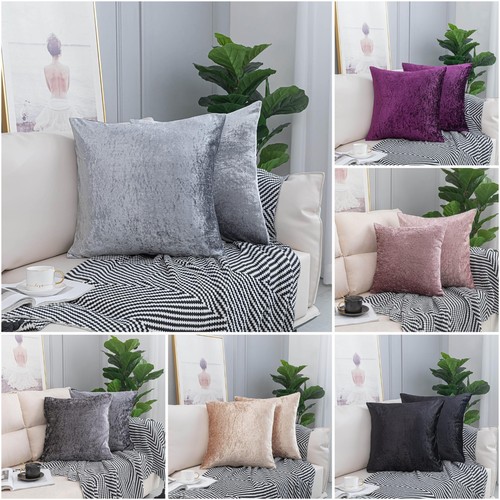 Crushed velvet cushion covers - velvet,
