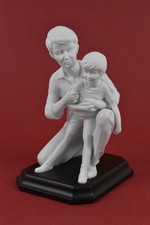Kaiser W Germany White Bisque Porcelain W. Gawantka Figurine Father & Son 8"