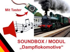Soundbox Sound Module "Steam Locomotive" Model Train Sound With Speaker + Button