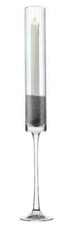 Glass Handcrafted Tall Slim Stem Candlestick Candle Holder H59 x D6cm Home Décor
