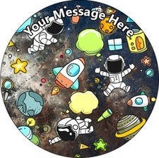 Space Personalised Cake Topper